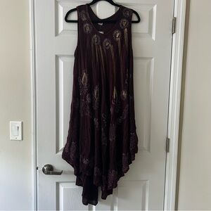 NWT Laddi Bohemian Purple Sleeveless Dress.  One size.  Good for size M/L